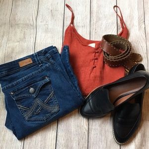 Angels Mid-Rise Boot Cut Jeans